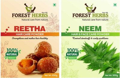 

Forest Herbs Organic Reetha & Neem Powder 100% Natural(200 g)