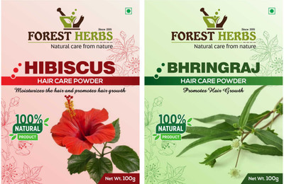 

Forest Herbs Organic Hibiscus & Bhringraj Powder 100% Natural(200 g)