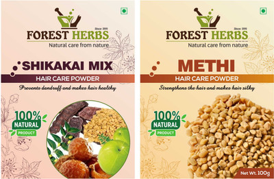 

Forest Herbs Organic Shikakai Mix & Methi Powder 100% Natural(200 g)