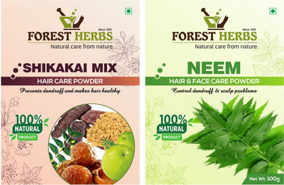 

Forest Herbs Organic Shikakai Mix & Neem Powder 100% Natural(200 g)