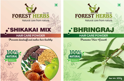 

Forest Herbs Organic Shikakai Mix & Bhringraj Powder 100% Natural(200 g)
