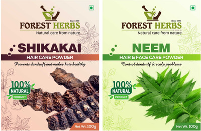 

Forest Herbs Organic Shikakai & Neem Powder 100% Natural(200 g)