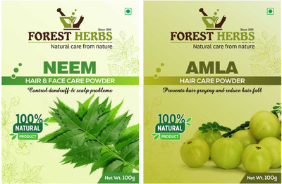 

Forest Herbs Organic Neem & Amla Powder 100% Natural(200 g)