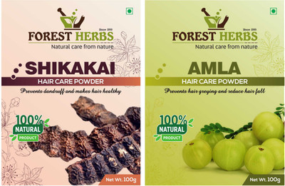 

Forest Herbs Organic Shikakai & Amla Powder 100% Natural(200 g)
