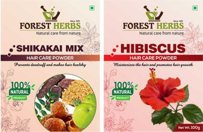 

Forest Herbs Organic Shikakai Mix & Hibiscus Powder 100% Natural(200 g)