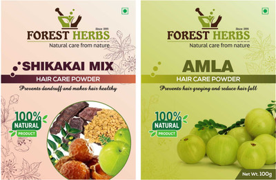 

Forest Herbs Organic Shikakai Mix & Amla Powder 100% Natural(200 g)