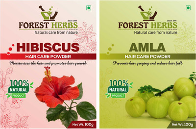 

Forest Herbs Organic Hibiscus & Amla Powder 100% Natural(200 g)