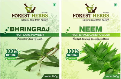 

Forest Herbs Organic Bhringraj & Neem Powder 100% Natural(200 g)