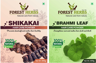 

Forest Herbs Organic Shikakai & Brhmi Powder 100% Natural(200 g)