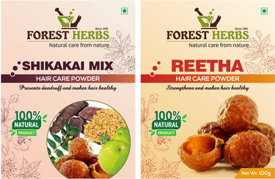 

Forest Herbs Organic Shikakai Mix & Reetha Powder 100% Natural(200 g)