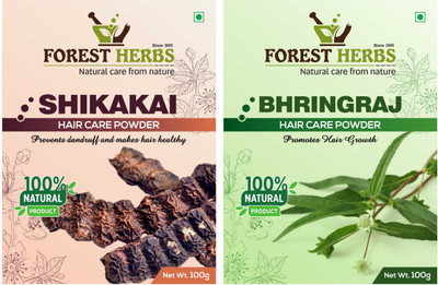 

Forest Herbs Organic Shikakai & Bhringraj Powder 100% Natural(200 g)