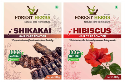 

Forest Herbs Organic Shikakai & Hibiscus Powder 100% Natural(200 g)
