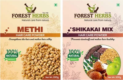 

Forest Herbs Organic Methi & Shikakai Mix Powder 100% Natural(200 g)