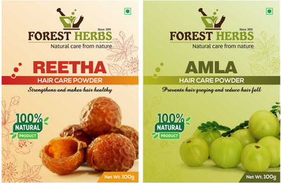 

Forest Herbs Organic Reetha & Amla Powder 100% Natural(200 g)