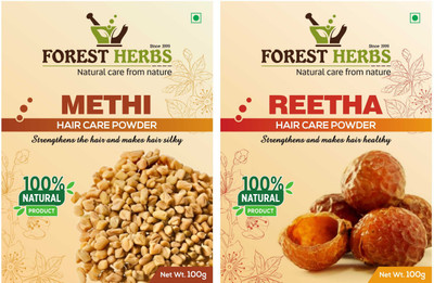 

Forest Herbs Organic Methi & Reetha Powder 100% Natural(200 g)