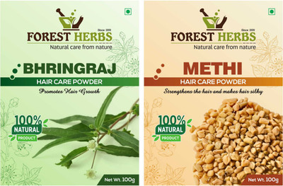 Forest Herbs Organic Bhringraj & Methi Powder 100% Natural(200 g)