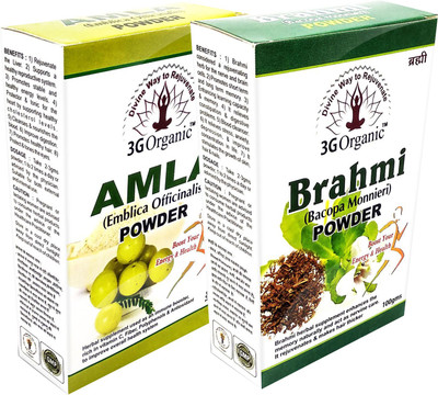 

3G Organic Amla Brahmi Organic Combo Hair Pack For Anti Hair Fall(200 g)