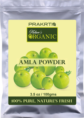 

Prakrtiq Nature's Organic Amla Powder, 100gms(100 g)