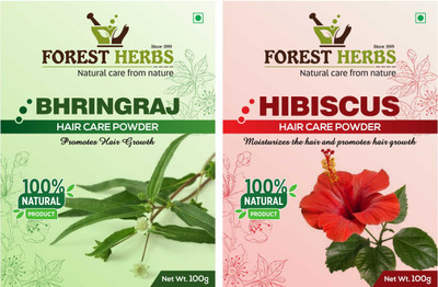 

Forest Herbs Organic Bhringraj & Hibiscus Powder 100% Natural(200 g)