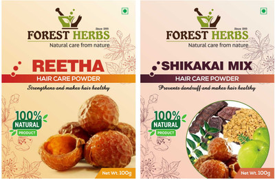 Forest Herbs Organic Reetha & Shikakai Mix Powder 100% Natural(200 g)