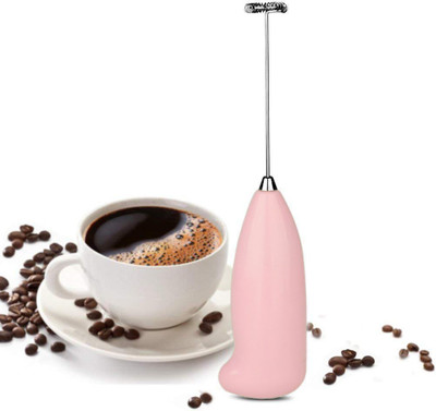 

Powernri Electric Handheld Milk Wand Mixer Frother For Latte Coffee Hot Milk Hand Blender 3 Hand Blender(Pink)