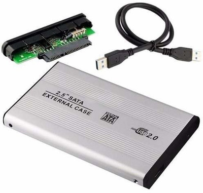 

AlexVyan Silver Special External portable Casing Hard Disk case Usb 2.0 2.5 inch External Hard Drive enclosure Suitable for Laptop Hard Disk 2.5 Hard Disk Enclosure(For WD 2.5 Inch Sata Hard Disk( Laptop), Seagate 2.5 Inch Sata Hard Disk( Laptop), Transce