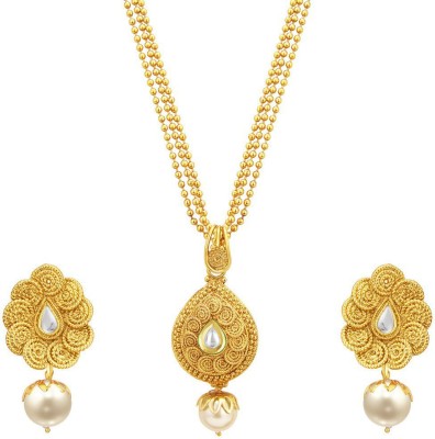 Sukkhi Alloy Gold-plated Gold Jewellery Set(Pack of 1)