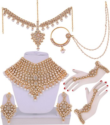 Lucky Jewellery Alloy Gold-plated Gold Jewellery Set(Pack of 1)
