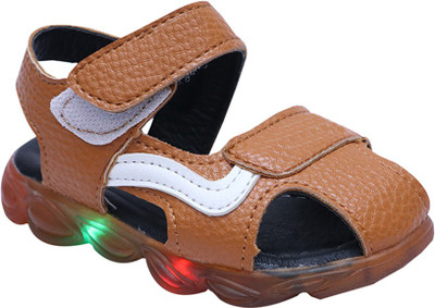 

FEETWELL Boys Velcro Sports Sandals(Brown