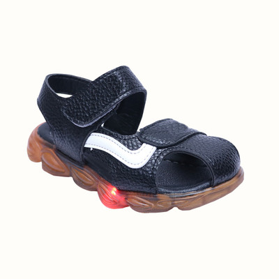 

FEETWELL Boys Velcro Sports Sandals(Black