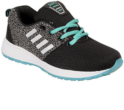

Dayz Boys Lace Running Shoes(Black, Black;green