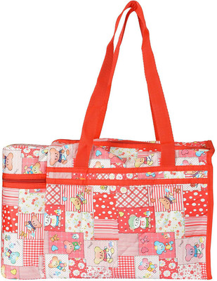 

Kid's Care MOTHER BAG SRE Bottle Tote Bag (WHITE AND RED, SRE 083)(Pack of 1, WHITE AND PINK)