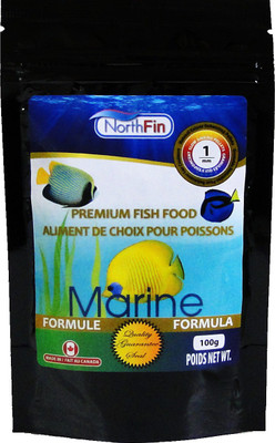 

NorthFin Fish Food Marine Formula 1mm Pellet 100 Grams 100 g Dry Fish Food