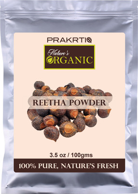 

Prakrtiq Nature's Organic Reetha Powder, 100gms(100 ml)