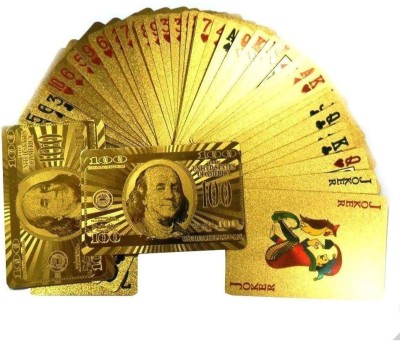 Lavanaya Silver Gold Playing Poker Cards Deck with Gold Foil Decorative Showpiece  -  2 cm(Silver Plated, Multicolor)