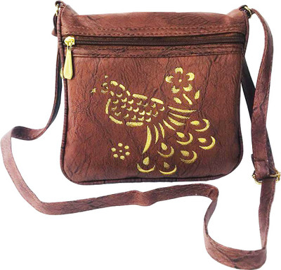 

Lelys Women Casual Brown PU Sling Bag