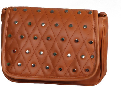 

FutureWorld Girls Casual Brown PU Sling Bag