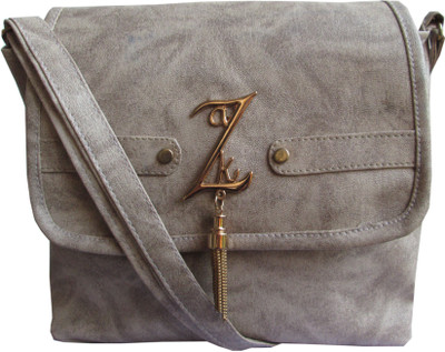 

CHERRY BLUE Women Casual Grey Synthetic Leather Sling Bag