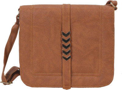 

Sweet Heart Women Evening/Party, Casual Brown PU Sling Bag