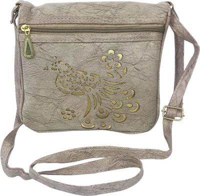 

Lelys Women Casual Beige PU Sling Bag