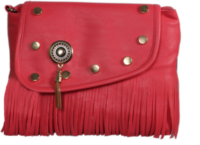 

FutureWorld Girls Casual Red PU Sling Bag