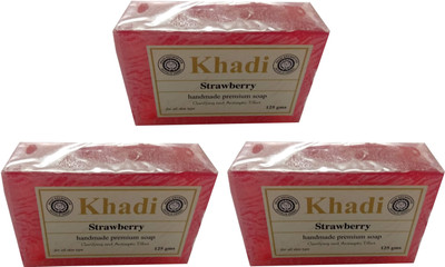 

Khadi Strawberry Soap (Pack of 3 )(375 g, Pack of 3)