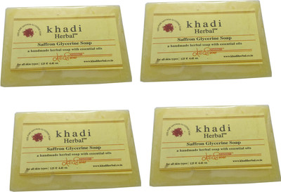 

Khadi Saffron Soap (Pack of 4 )(500 g, Pack of 4)