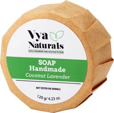 

Vya Naturals Coconut Lavender Handmade Soap Bar (Round)(120 g)