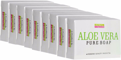 

Herbal Trends Aloe Vera Pure Soap - Handmade & Chemical Free Fresh Soap(900 g, Pack of 9)