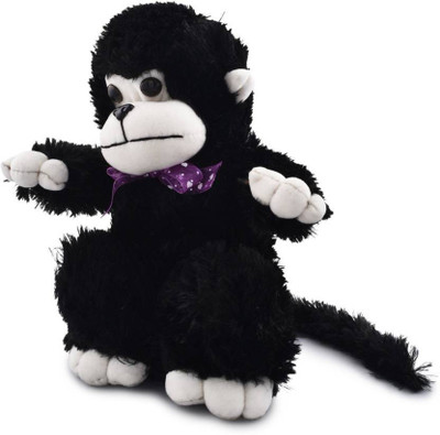 

Babies Hub soft toy stuffed monkey for kids and birthday gifts - 35 cm - 35 cm(Attractive Black)