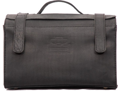 

Sandcraft Real Buffalo Leather Black Cosmetic Bag Travel Toiletry Kit(Black)
