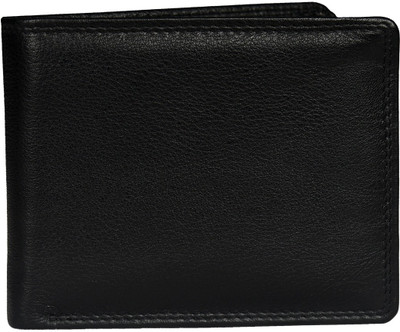 

Look-Kool Men Black Genuine Leather Wallet(8 Card Slots)
