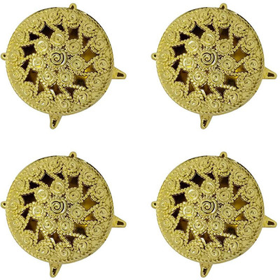

INAAYA Sindoor Dibbi, Tilak Box for Women and Girls Use, Set of 4, Golden multipurpose Vanity Box(Gold)