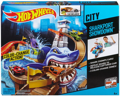 

Hot Wheels Color Shifters Sharkport Showdown Track Set(Blue)